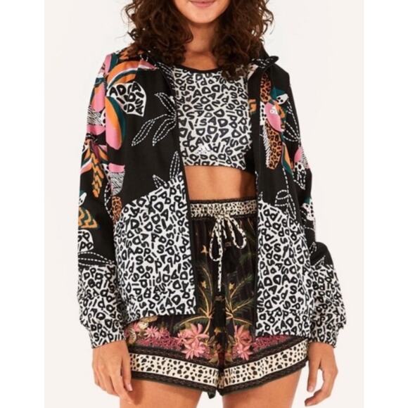 Adidas x Farm Rio Jackets & Blazers - Farm Rio X Adidas Farm Rio Print Relaxed Lightweight Windbreaker Size Small
